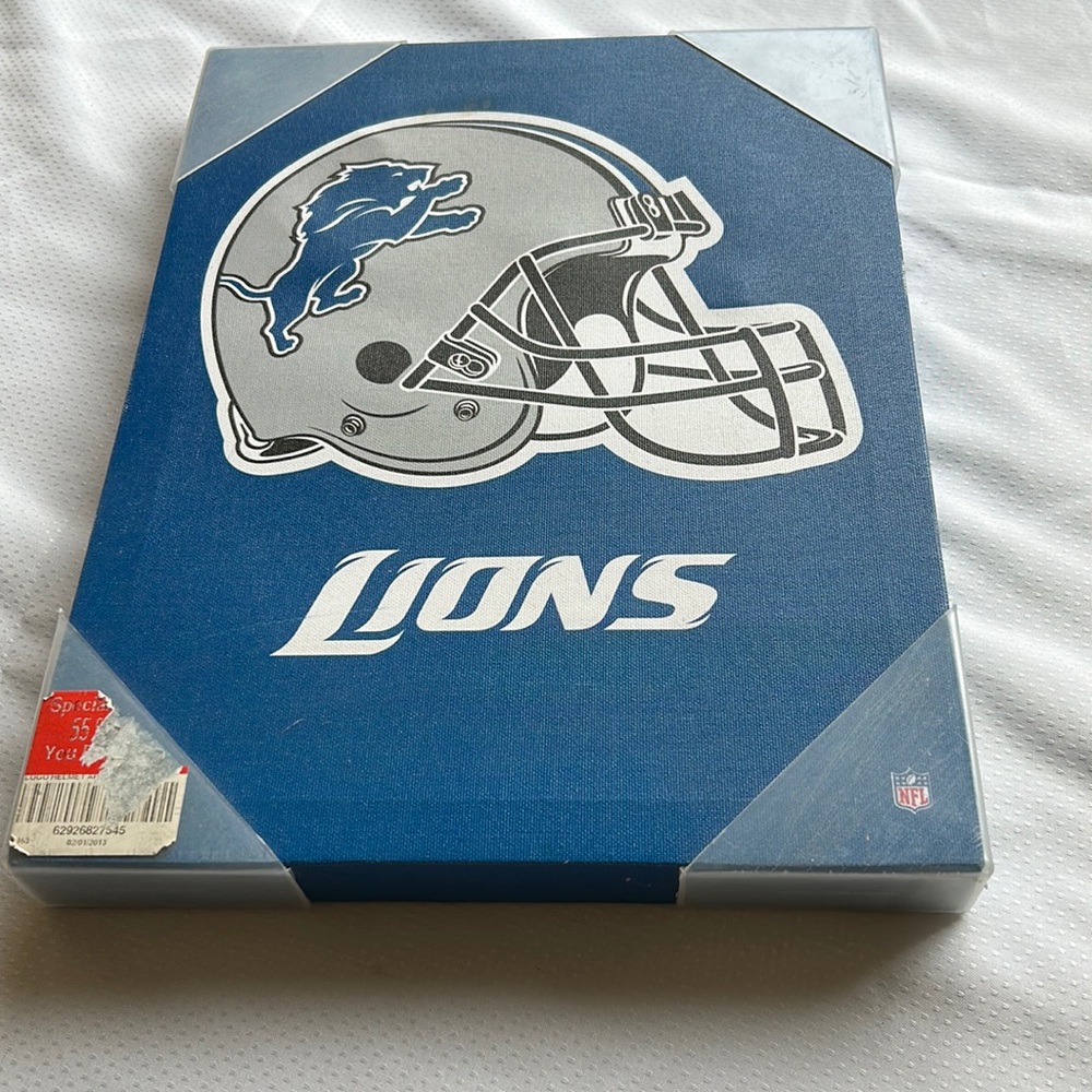 Detroit Lions Canvas Picture Wall Art NFL National Football League NWT